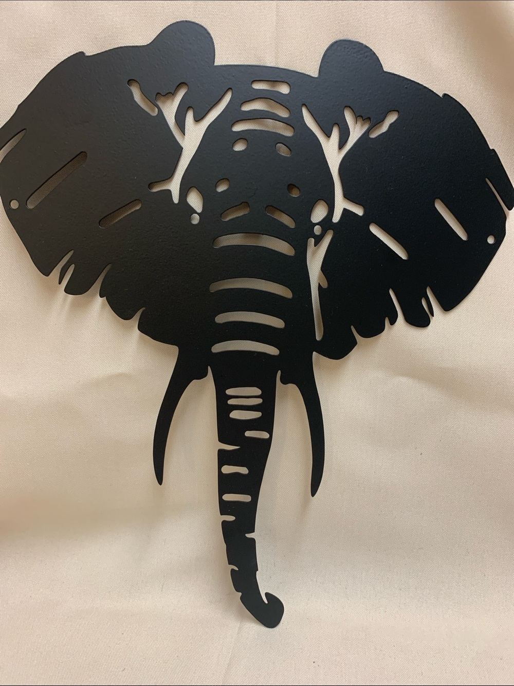 Black Elephant Metal Wall Art - Modern Home Accent
